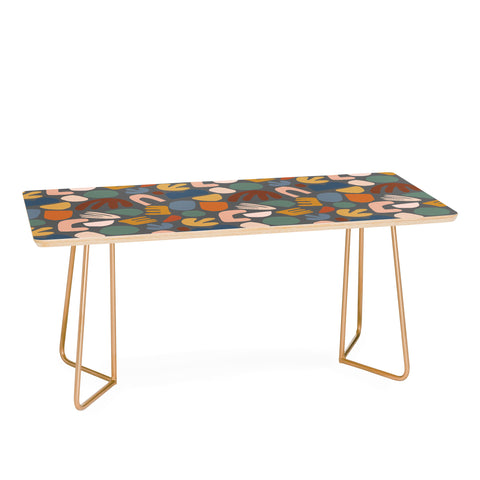 Natalie Baca Abstract Shapes Gray Coffee Table