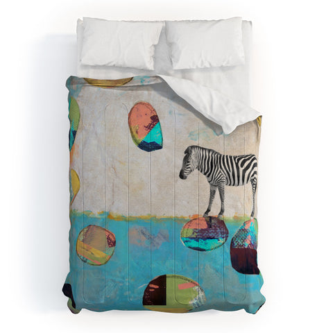 Natalie Baca Abstract Zebra Comforter