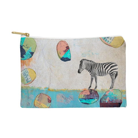 Natalie Baca Abstract Zebra Pouch