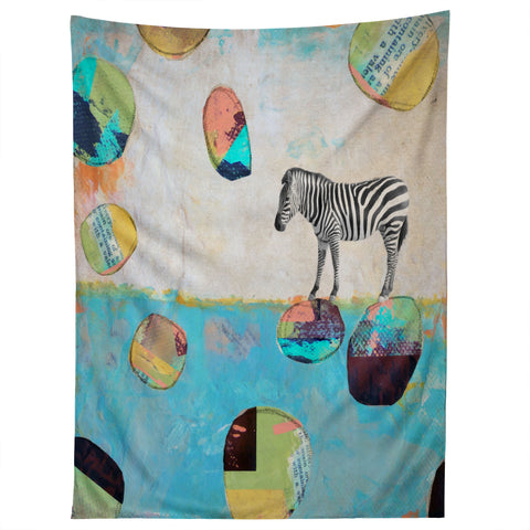 Natalie Baca Abstract Zebra Tapestry