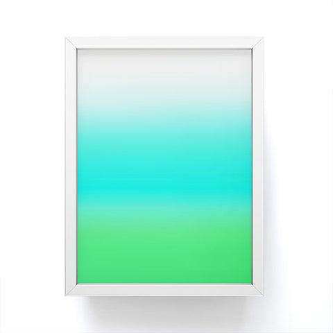 Natalie Baca Aquamarine Ombre Framed Mini Art Print