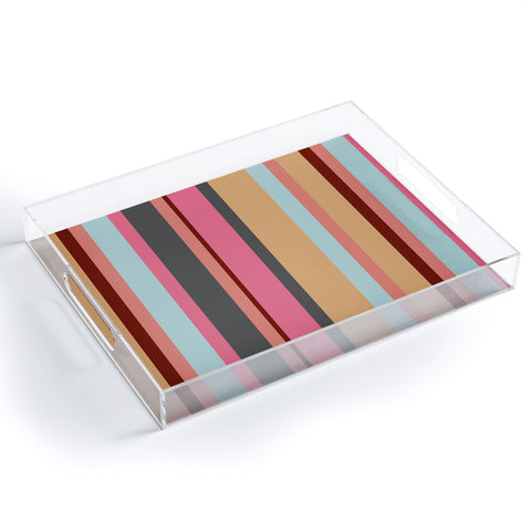 Natalie Baca Baja Mexicali Stripe Acrylic Tray