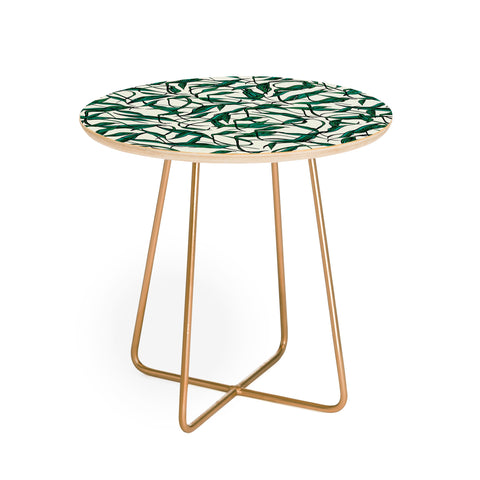 Natalie Baca Bamboo Leaf Round Side Table