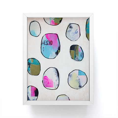 Natalie Baca Circles In Neon Framed Mini Art Print