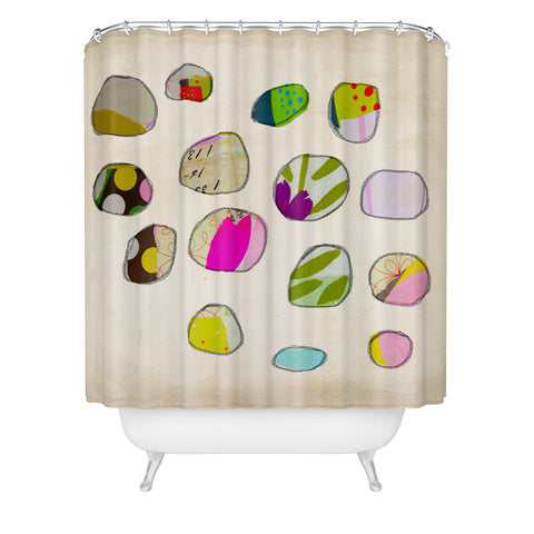 Natalie Baca Circles In Spring Shower Curtain