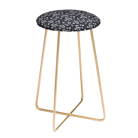 Natalie Baca Clover and Dandelion Navy Counter Stool