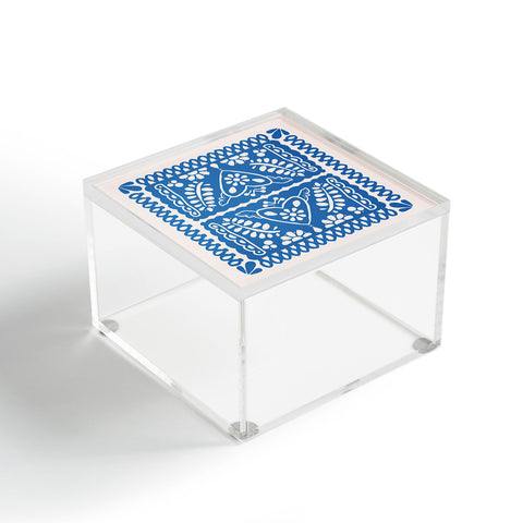 Natalie Baca Fiesta de Corazon in Blue Acrylic Box