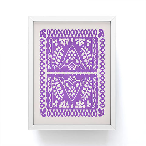 Natalie Baca Fiesta de Corazon in Purple Framed Mini Art Print