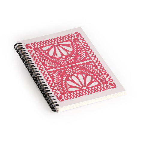 Natalie Baca Fiesta De Flores In Red Spiral Notebook
