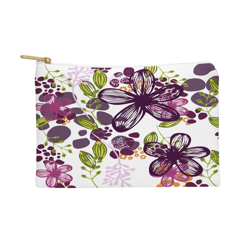 Natalie Baca Floral In Plum Pouch
