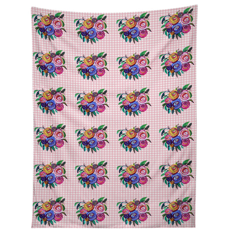 Natalie Baca Gingham Bouquet Tapestry