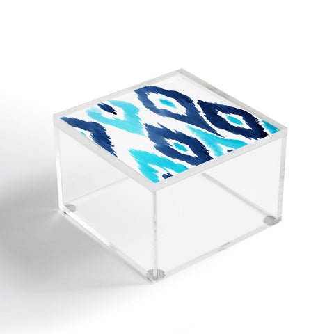 Natalie Baca Malibu Blue Ikat Acrylic Box