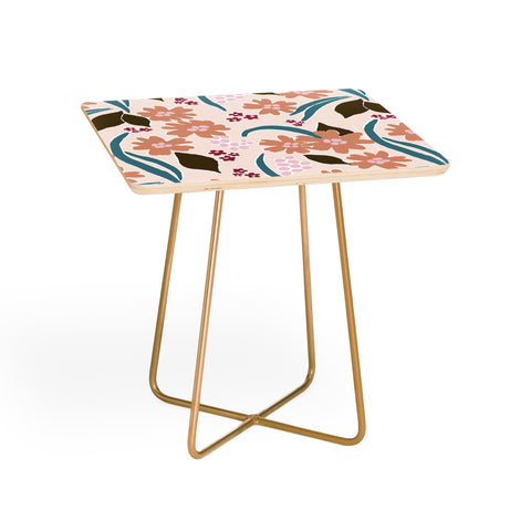 Natalie Baca March Flowers Peach Side Table