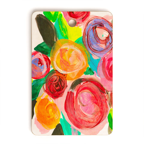 Natalie Baca Meadow Blooms Cutting Board Rectangle