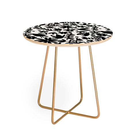 Natalie Baca Otomi Party Black Round Side Table