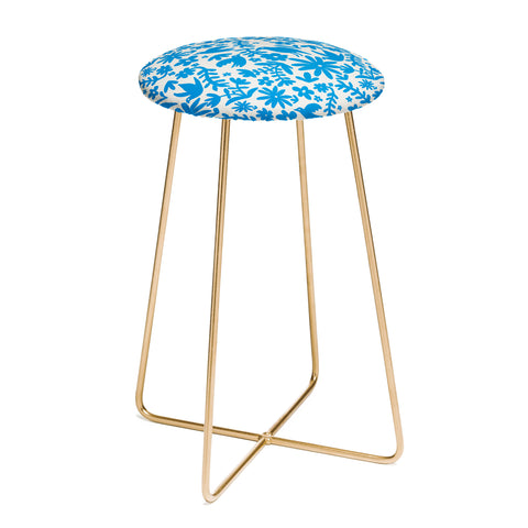 Natalie Baca Otomi Party Blue Counter Stool