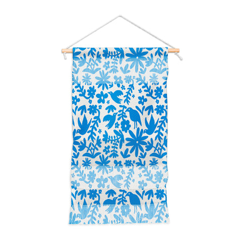 Natalie Baca Otomi Party Blue Wall Hanging Portrait