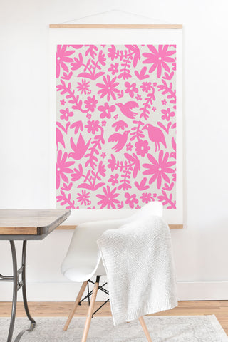 Natalie Baca Otomi Party Pink Art Print And Hanger