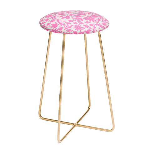 Natalie Baca Otomi Party Pink Counter Stool