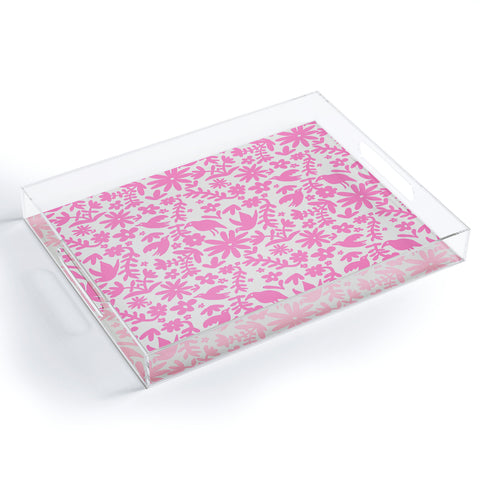 Natalie Baca Otomi Party Pink Acrylic Tray