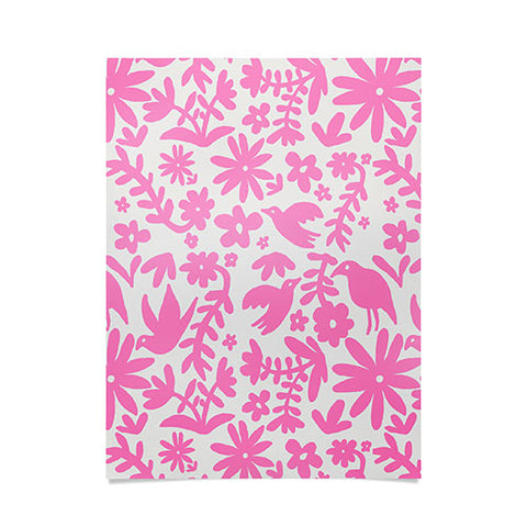 Natalie Baca Otomi Party Pink Poster