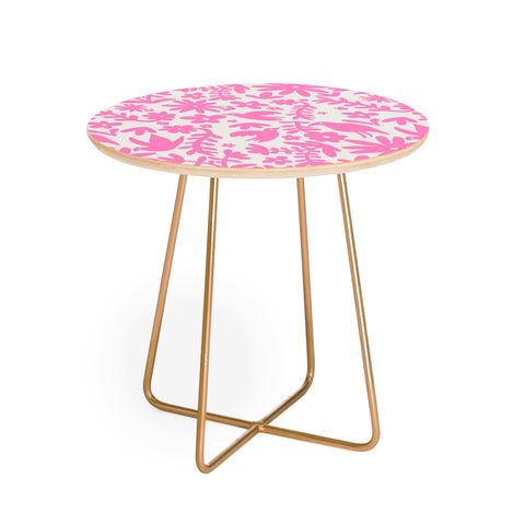 Natalie Baca Otomi Party Pink Round Side Table