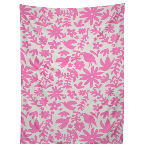 Natalie Baca Otomi Party Pink Tapestry