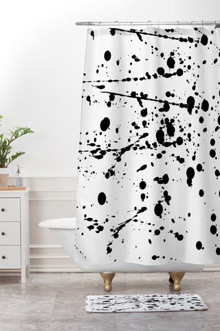 Natalie Baca Paint Play Three Shower Curtain And Mat