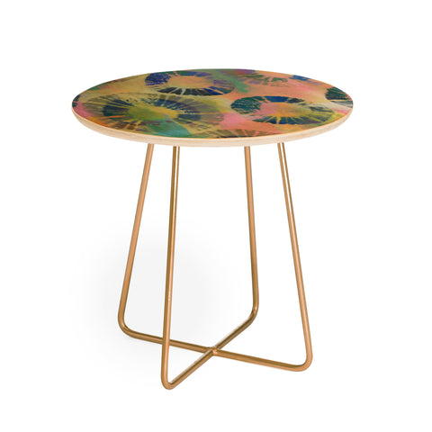 Natalie Baca Painterly Tie Dye Circles Round Side Table