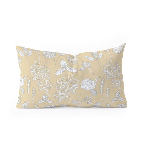 Natalie Baca Plant Therapy Butter Yellow Oblong Throw Pillow