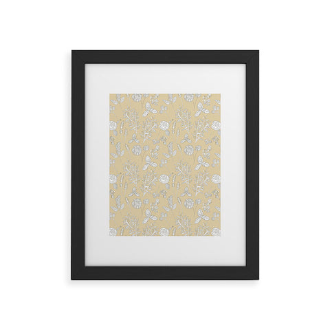 Natalie Baca Plant Therapy Butter Yellow Framed Art Print