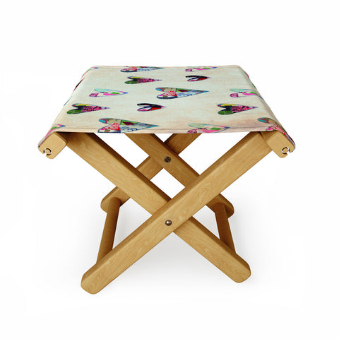 Natalie Baca Queen Of Hearts Folding Stool