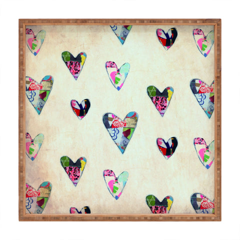 Natalie Baca Queen Of Hearts Square Tray