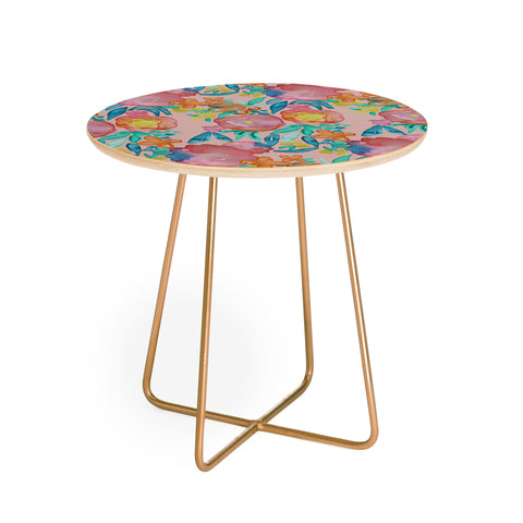 Natalie Baca Strawberry Field Round Side Table