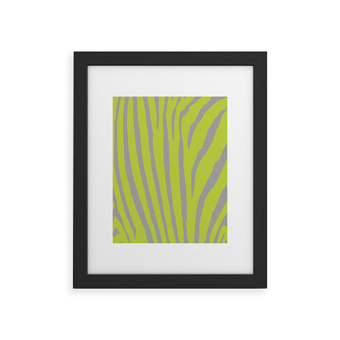 Natalie Baca Zebra Stripes Citrus Framed Art Print