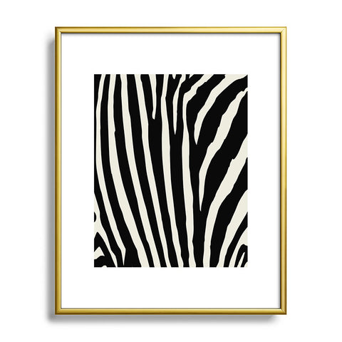 Natalie Baca Zebra Stripes Metal Framed Art Print