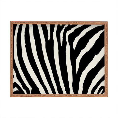 Natalie Baca Zebra Stripes Rectangular Tray