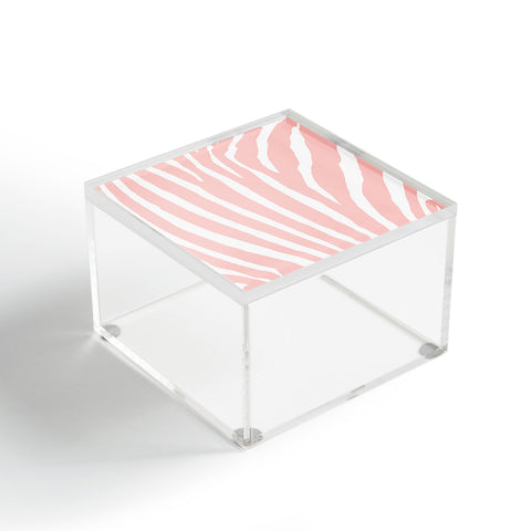 Natalie Baca Zebra Stripes Rose Quartz Acrylic Box