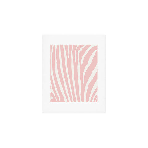 Natalie Baca Zebra Stripes Rose Quartz Art Print