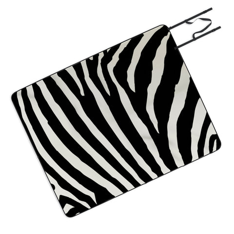 Natalie Baca Zebra Stripes Picnic Blanket