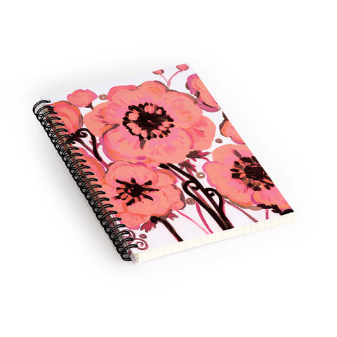 Natasha Wescoat Anemone Pink Spiral Notebook