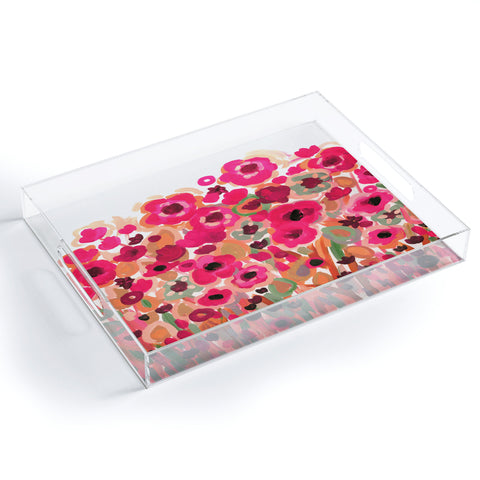 Natasha Wescoat Brightly Blooming Acrylic Tray