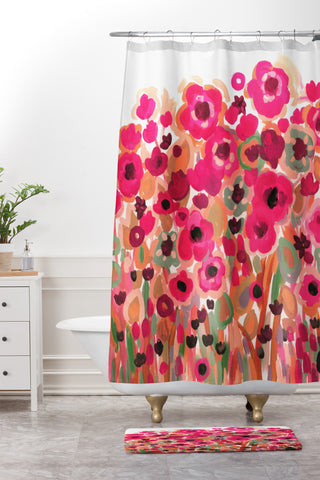 Natasha Wescoat Brightly Blooming Shower Curtain And Mat