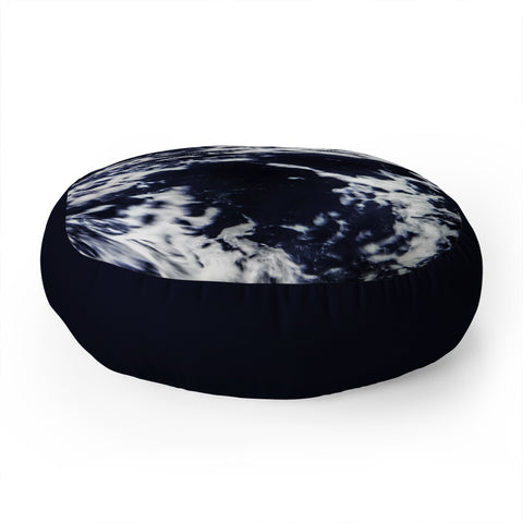 Nature Magick Blue Waves Floor Pillow Round