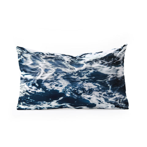 Nature Magick Blue Waves Oblong Throw Pillow