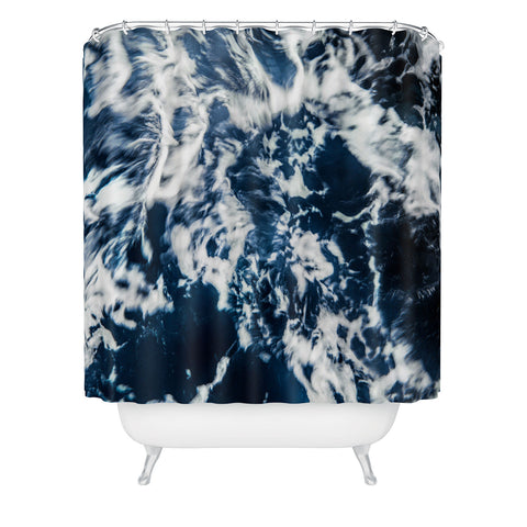 Nature Magick Blue Waves Shower Curtain