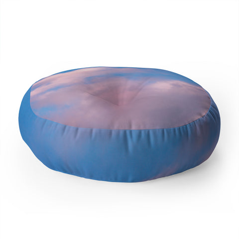 Nature Magick Cotton Candy Clouds Pink Floor Pillow Round