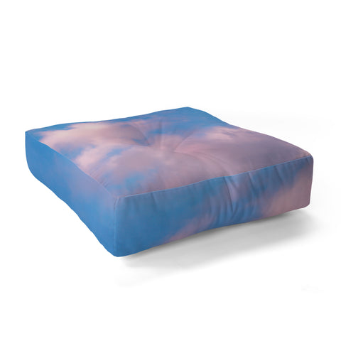 Nature Magick Cotton Candy Clouds Pink Floor Pillow Square
