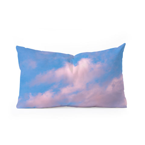 Nature Magick Cotton Candy Clouds Pink Oblong Throw Pillow