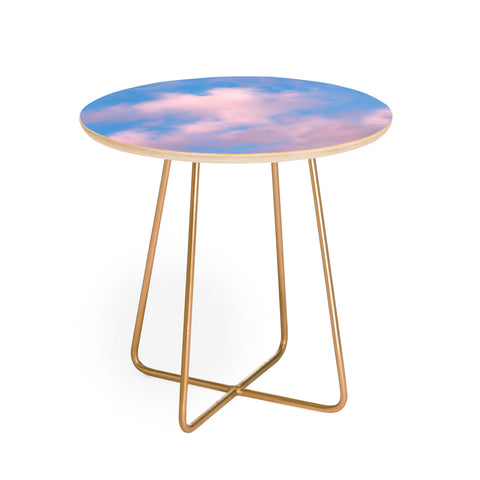 Nature Magick Cotton Candy Clouds Pink Round Side Table